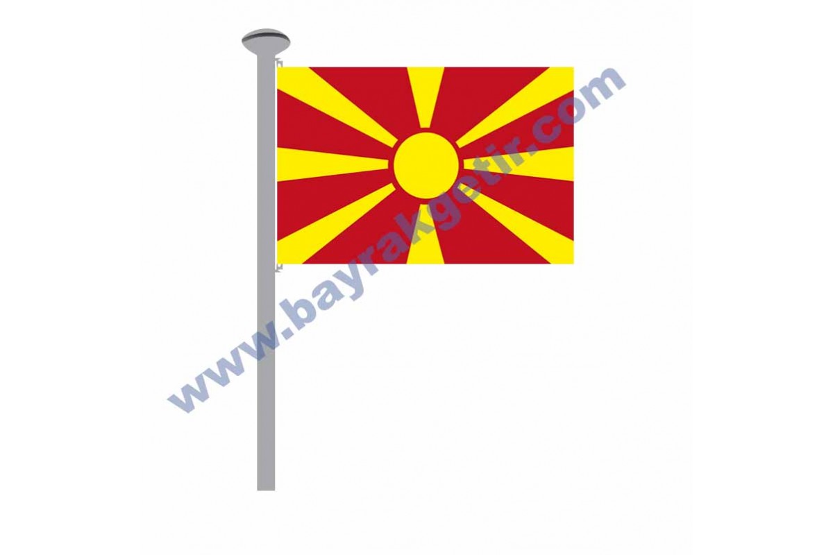 MAKEDONYA BAYRAK 50x75 ( EBAT SEÇİNİZ )